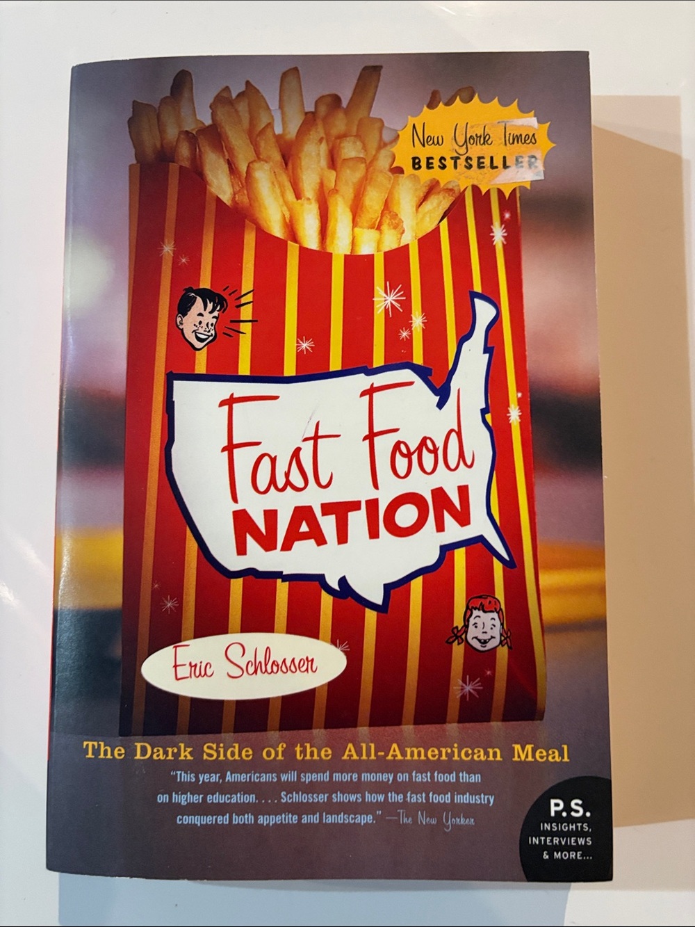 Fast Food Nation by Eric Schlosser - Red/Yellow Cover